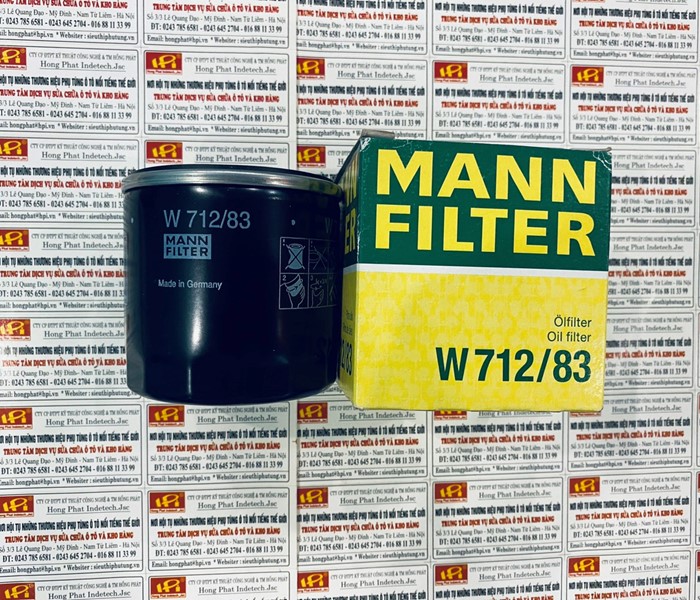 Lọc dầu nhớt động cơ xe Toyota LandCruiser 4.7 V8, Mann Filter W 712/83